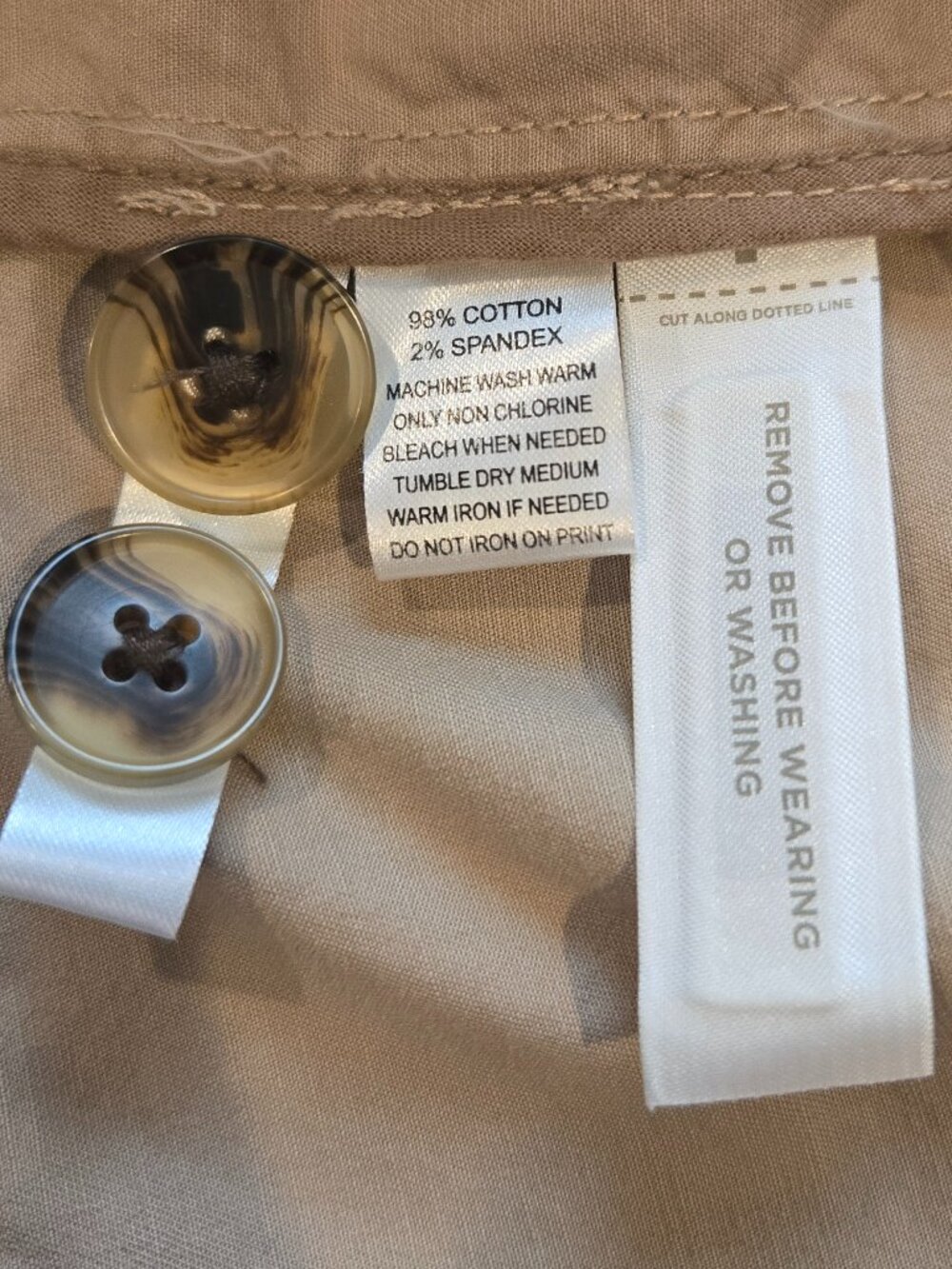 LOFT Tan Utility Jacket Safari Cargo Field Coat Size M NWOT - Picture 3 of 12